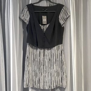 Office Casual dress with faux vest. New w/ Tag.